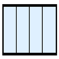 4-delige aluminium hefschuifpui