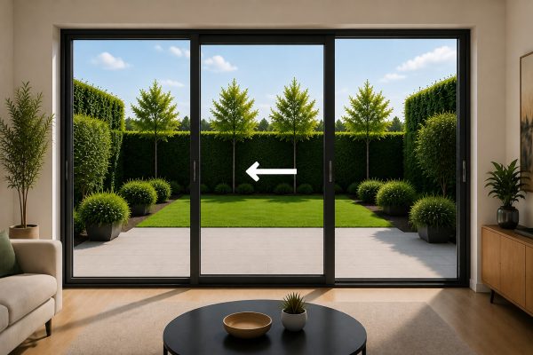 3-delige Inowa schuifpui – midden naar links schuivend